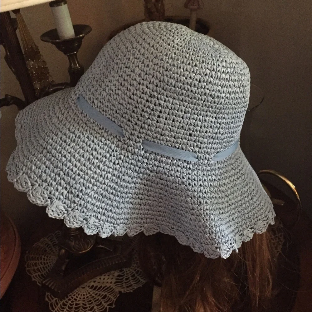 Vintage Blue Floppy Hat - Picture 8 of 9